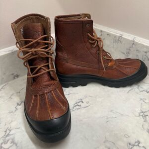 Polo by Ralph Lauren Udal Men's Brown leather and Black duck Boots